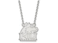 10k White Gold Logoart Northern Illinois University Medium Pendant Necklace