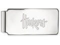 10k White Gold Logoart University Of Nebraska Money Clip