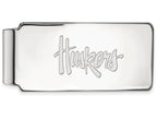 10k White Gold Logoart University Of Nebraska Money Clip