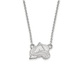 10k White Gold Nhl Logoart Colorado Avalanche Small Pendant Necklace