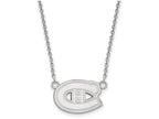 10k White Gold Nhl Logoart Montreal Canadiens Small Pendant Necklace