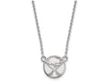10k White Gold Nhl Logoart Buffalo Sabres Small Pendant Necklace