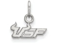10k White Gold Logoart University Of South Florida Extra Small Pendant