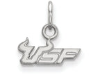 10k White Gold Logoart University Of South Florida Extra Small Pendant