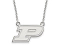10k White Gold Logoart Purdue Small Pendant Necklace