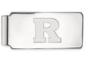 10k White Gold Logoart Rutgers Money Clip