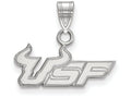 10k White Gold Logoart University Of South Florida Small Pendant
