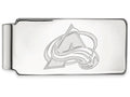 10k White Gold Nhl Logoart Colorado Avalanche Money Clip