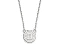 10k White Gold Nhl Logoart Boston Bruins Small Pendant Necklace