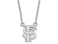 10k White Gold Logoart Florida State University Small Pendant Necklace