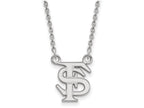 10k White Gold Logoart Florida State University Small Pendant Necklace