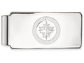 10k White Gold Nhl Logoart Winnipeg Jets Money Clip