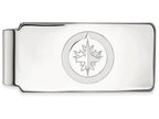 10k White Gold Nhl Logoart Winnipeg Jets Money Clip