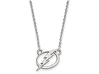 10k White Gold Nhl Logoart Tampa Bay Lightning Small Pendant Necklace