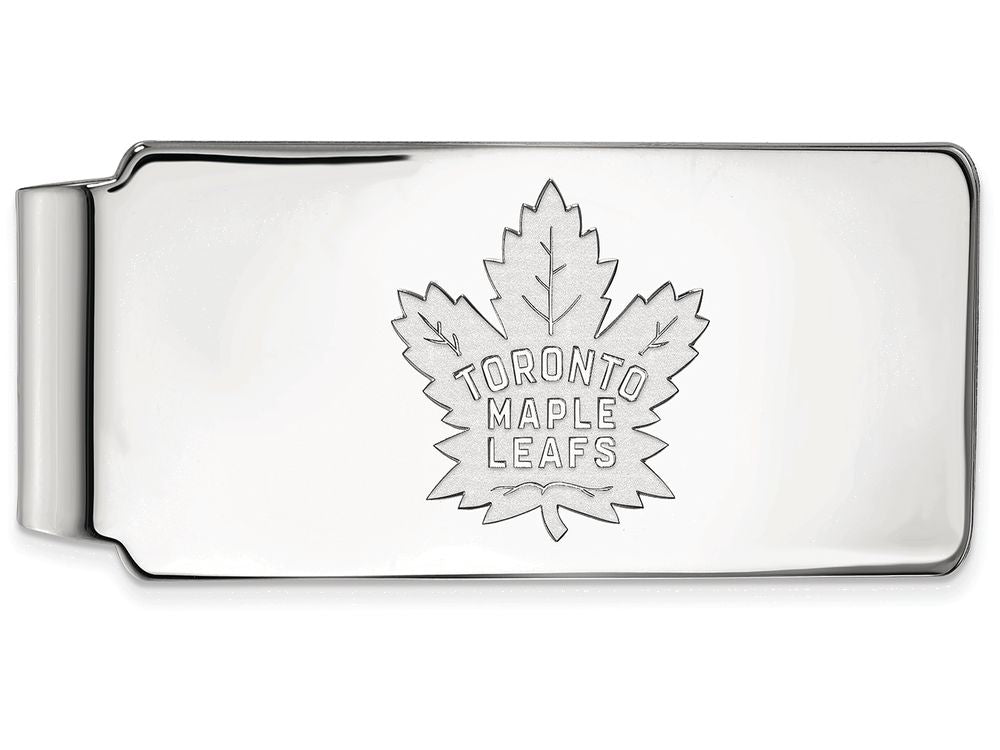 10k White Gold Nhl Logoart Toronto Maple Leafs Money Clip