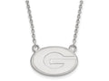 10k White Gold Logoart University Of Georgia Small Pendant Necklace