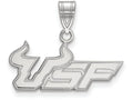 10k White Gold Logoart University Of South Florida Medium Pendant