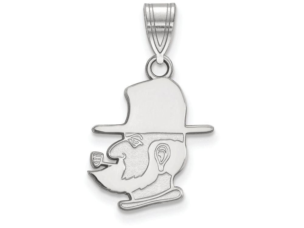 10k White Gold Logoart Appalachian State University Medium Pendant