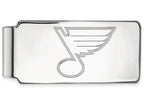 10k White Gold Nhl Logoart St. Louis Blues Money Clip