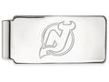 10k White Gold Nhl Logoart New Jersey Devils Money Clip