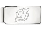 10k White Gold Nhl Logoart New Jersey Devils Money Clip