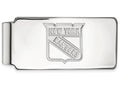 10k White Gold Nhl Logoart New York Rangers Money Clip