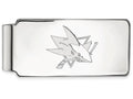 10k White Gold Nhl Logoart San Jose Sharks Money Clip