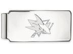 10k White Gold Nhl Logoart San Jose Sharks Money Clip