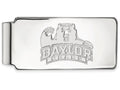 10k White Gold Logoart Baylor University Money Clip
