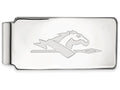 10k White Gold Logoart Longwood University Money Clip