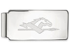 10k White Gold Logoart Longwood University Money Clip