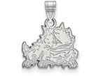 10k White Gold Logoart Texas Christian University Small Pendant