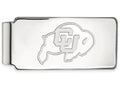 10k White Gold Logoart University Of Colorado Money Clip