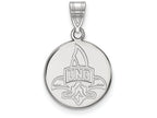 10k White Gold Logoart University Of New Orleans Medium Disc Pendant