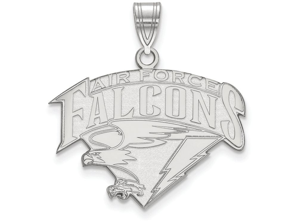 10k White Gold Logoart United States Air Force Academy Large Pendant