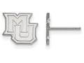 10k White Gold Logoart Marquette University Extra Small Post Earrings