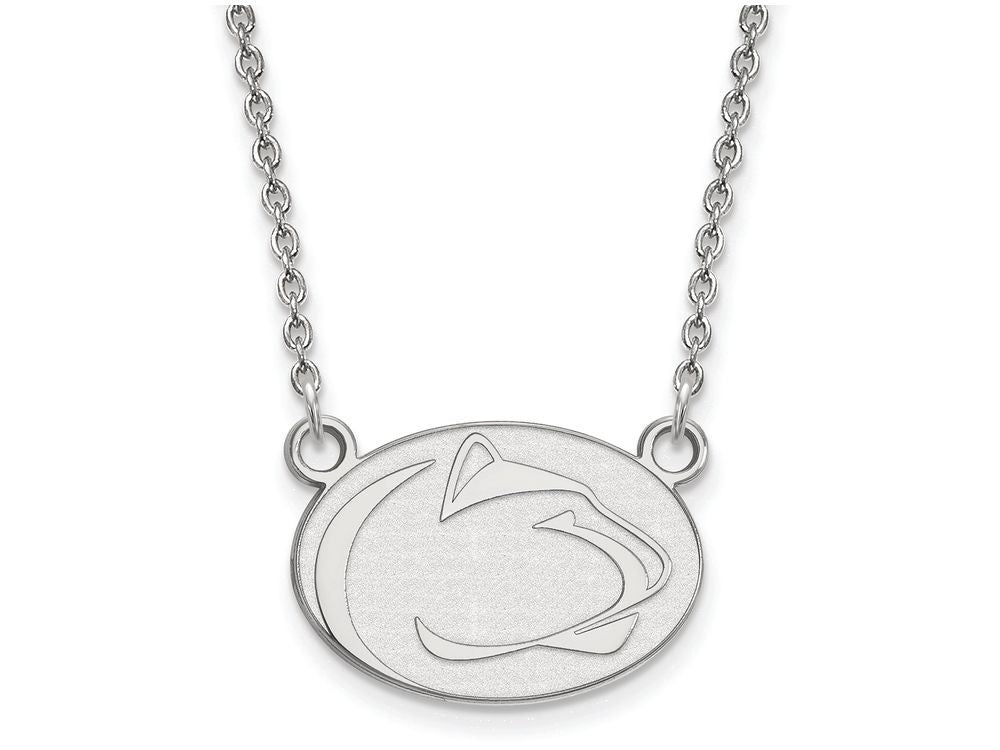 10k White Gold Logoart Penn State University Small Pendant Necklace