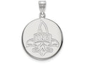 10k White Gold Logoart University Of New Orleans Large Disc Pendant