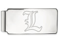 10k White Gold Logoart University Of Louisville Money Clip
