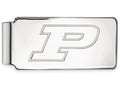 10k White Gold Logoart Purdue Money Clip