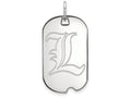 10k White Gold Logoart University Of Louisville Small Dog Tag Pendant Necklace
