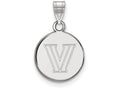 10k White Gold Logoart Villanova University Small Disc Pendant