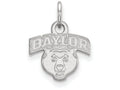 10k White Gold Logoart Baylor University Extra Small Pendant