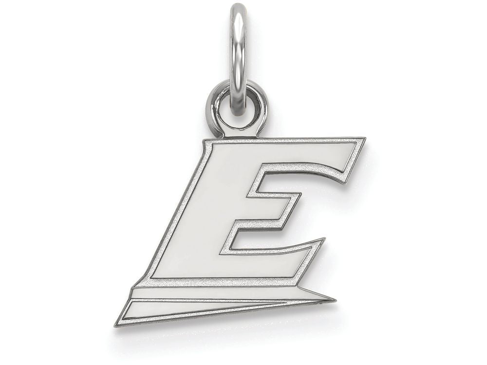 10k White Gold Logoart Eastern Kentucky University Extra Small Pendant