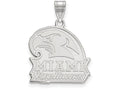 10k White Gold Logoart Miami University Large Pendant
