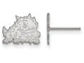 10k White Gold Logoart Texas Christian University Extra Small Post Earrings