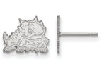 10k White Gold Logoart Texas Christian University Extra Small Post Earrings