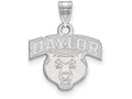 10k White Gold Logoart Baylor University Small Pendant