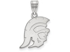 Logoart 10k White Gold University Of Southern California Medium Pendant