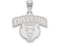 10k White Gold Logoart Baylor University Medium Pendant